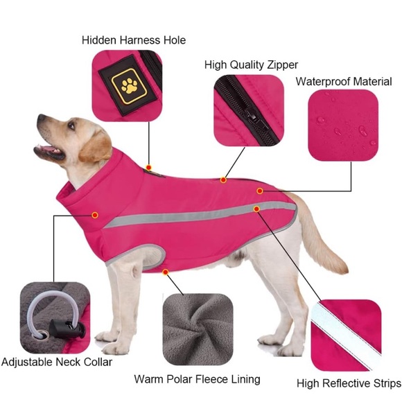 🌟NWOT! FEimax Pink Dog Coat - Picture 7 of 10